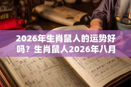 2026年生肖鼠人的运势好吗?生肖鼠人2026年八月的运势怎样? 2026年生肖鼠人的运势好吗?生肖鼠人2026年八月的运势怎样?