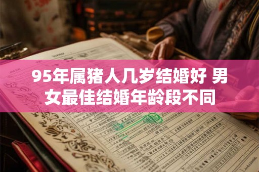 95年属猪人几岁结婚好 男女最佳结婚年龄段不同 95年属猪人几岁结婚好 男女最佳结婚年龄段不同