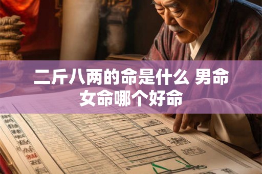 二斤八两的命是什么 男命女命哪个好命