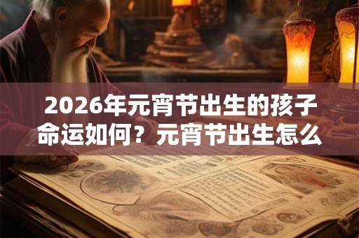 2026年元宵节出生的孩子命运如何?元宵节出生怎么起小名? 2026年元宵节出生的孩子命运如何?元宵节出生怎么起小名?