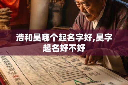浩和昊哪个起名字好,昊字起名好不好