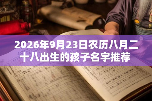 2026年9月23日农历八月二十八出生的孩子名字推荐 新生儿高分好名鉴赏