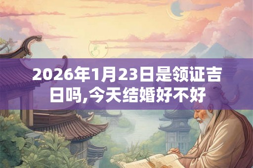 2026年1月23日是领证吉日吗,今天结婚好不好