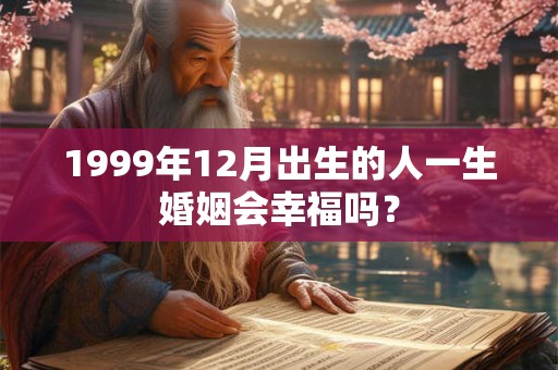 1999年12月出生的人一生婚姻会幸福吗? 1999年12月出生的人一生婚姻会幸福吗?