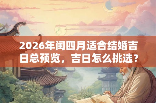 2026年闰四月适合结婚吉日总预览，吉日怎么挑选？