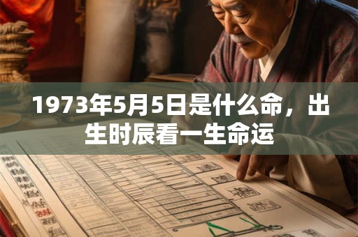 1973年5月5日是什么命，出生时辰看一生命运