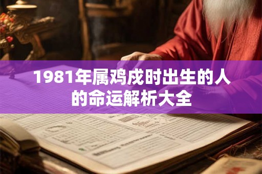 1981年属鸡戍时出生的人的命运解析大全 1981年属鸡戍时出生的人的命运解析大全