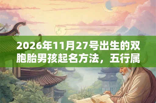 2026年11月27号出生的双胞胎男孩起名方法，五行属什么