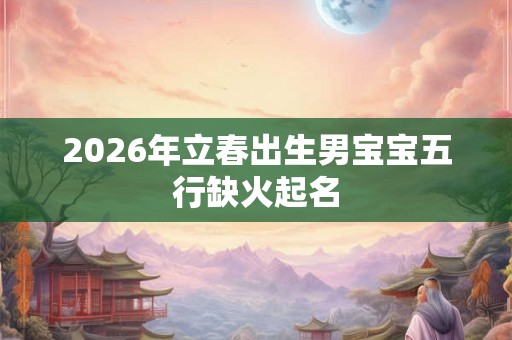 2026年立春出生男宝宝五行缺火起名