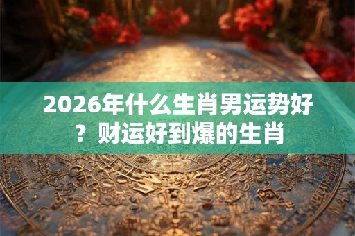 2026年什么生肖男运势好？财运好到爆的生肖