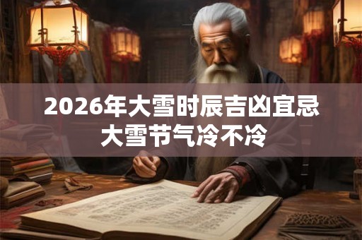 2026年大雪时辰吉凶宜忌 大雪节气冷不冷