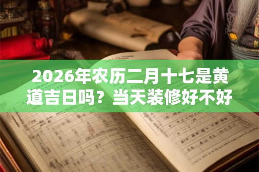 2026年农历二月十七是黄道吉日吗？当天装修好不好？
