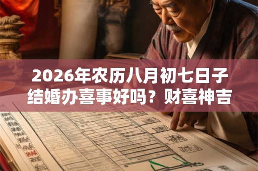 2026年农历八月初七日子结婚办喜事好吗？财喜神吉位？