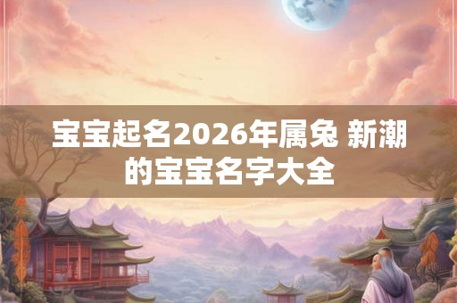 宝宝起名2026年属兔 新潮的宝宝名字大全