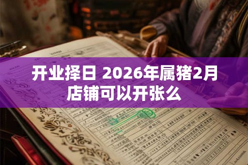 开业择日 2026年属猪2月店铺可以开张么