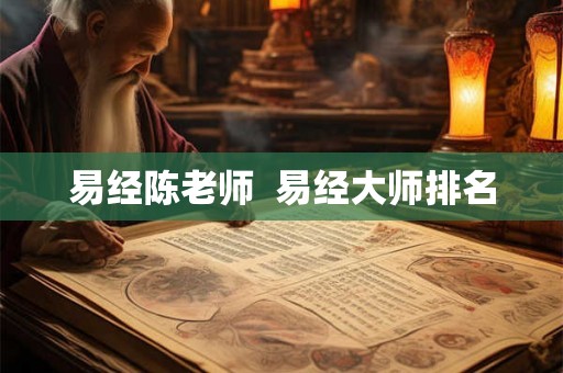 易经陈老师  易经大师排名