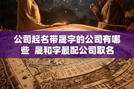 公司起名带晟字的公司有哪些  晟和字最配公司取名