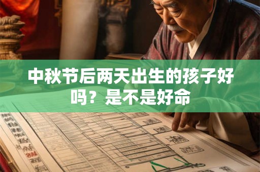 中秋节后两天出生的孩子好吗？是不是好命