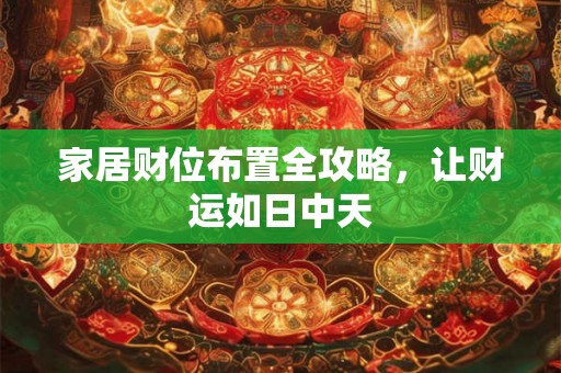 家居财位布置全攻略，让财运如日中天