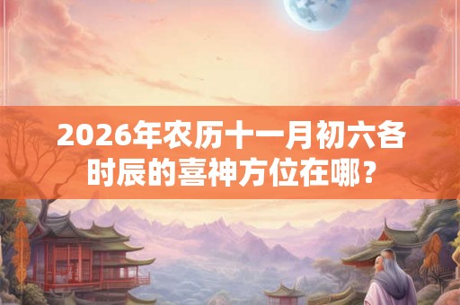2026年农历十一月初六各时辰的喜神方位在哪？