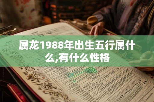 属龙1988年出生五行属什么,有什么性格