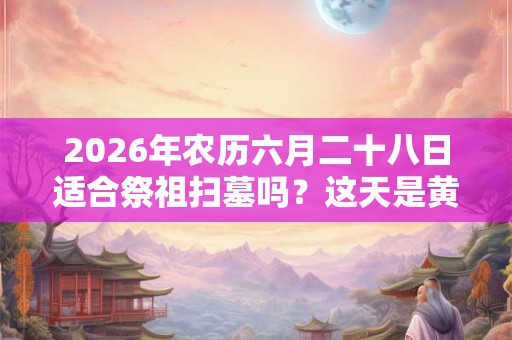 2026年农历六月二十八日适合祭祖扫墓吗？这天是黄道吉日吗？