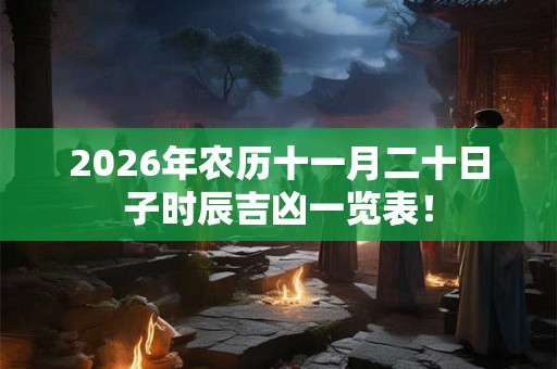 2026年农历十一月二十日子时辰吉凶一览表！