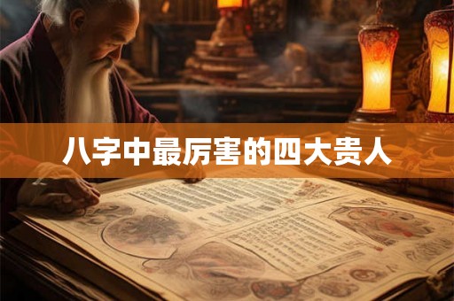 八字中最厉害的四大贵人