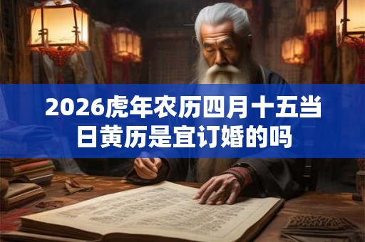 2026虎年农历四月十五当日黄历是宜订婚的吗