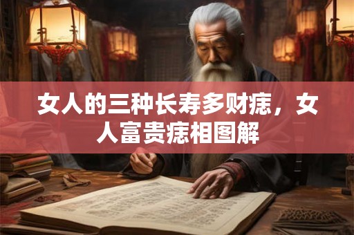 女人的三种长寿多财痣，女人富贵痣相图解