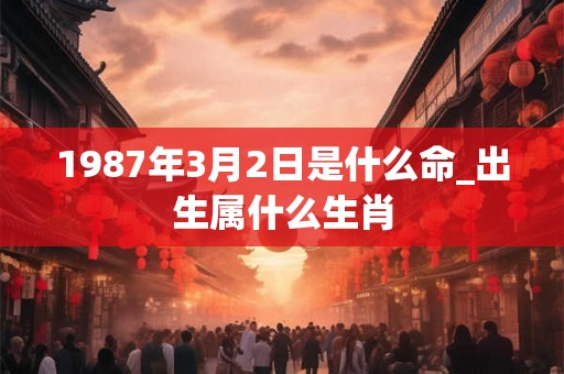 1987年3月2日是什么命_出生属什么生肖 1987年3月2日是什么命_出生属什么生肖