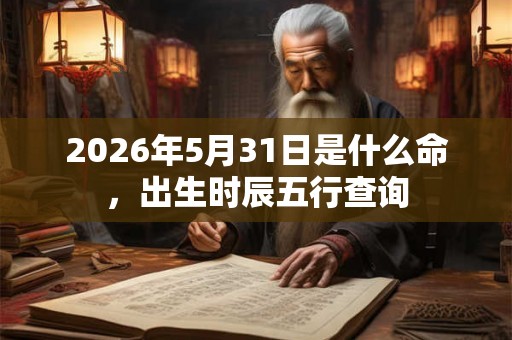 2026年5月31日是什么命,出生时辰五行查询 2026年5月31日是什么命,出生时辰五行查询