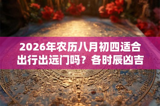 2026年农历八月初四适合出行出远门吗？各时辰凶吉如何？