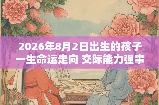 2026年8月2日出生的孩子一生命运走向 交际能力强事业平稳上升 2026年8月2日出生的孩子一生命运走向 交际能力强事业平稳上升