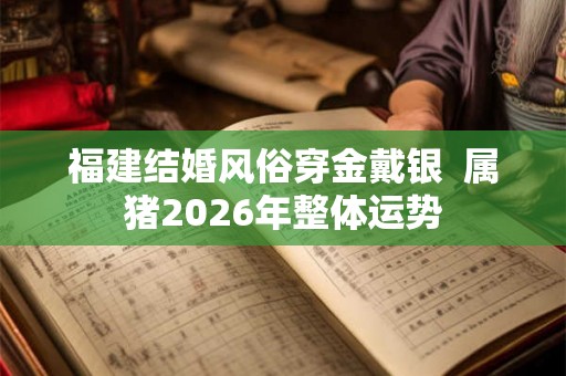 福建结婚风俗穿金戴银  属猪2026年整体运势