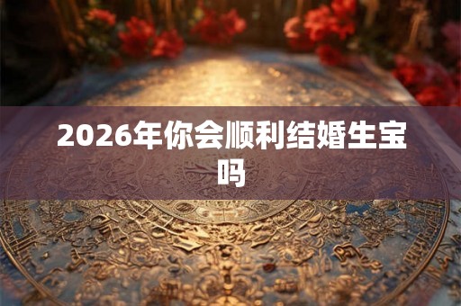 2026年你会顺利结婚生宝吗