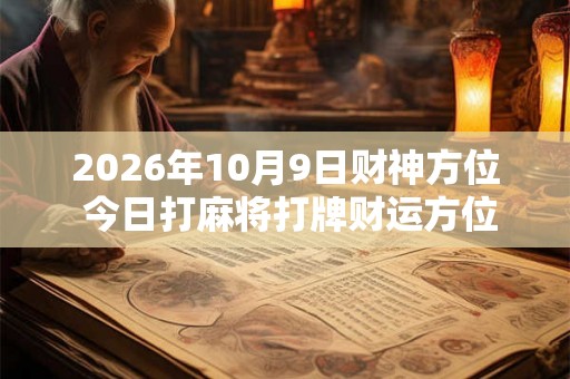2026年10月9日财神方位 今日打麻将打牌财运方位 2026年10月9日财神方位 今日打麻将打牌财运方位