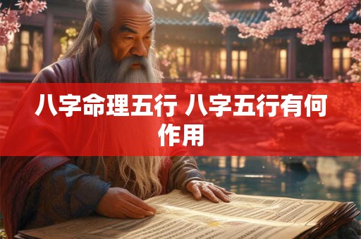 八字命理五行 八字五行有何作用