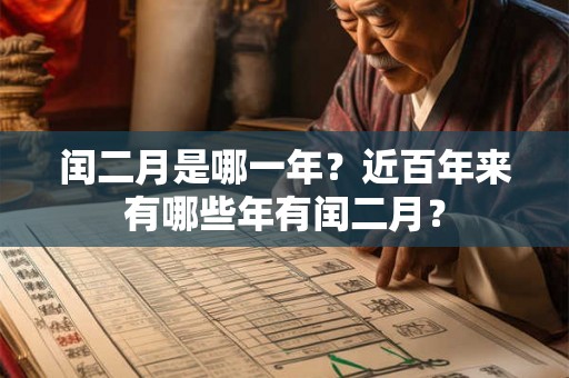 闰二月是哪一年？近百年来有哪些年有闰二月？