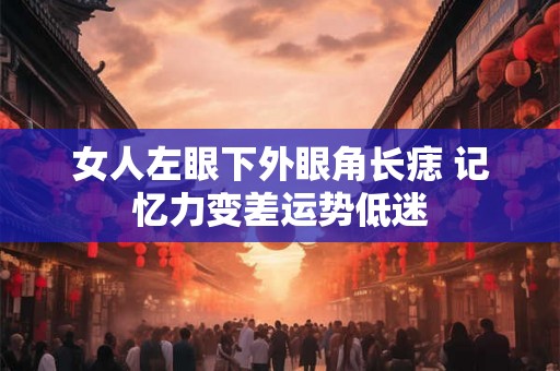 女人左眼下外眼角长痣 记忆力变差运势低迷
