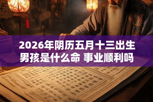 2026年阴历五月十三出生男孩是什么命 事业顺利吗