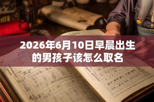 2026年6月10日早晨出生的男孩子该怎么取名 2026年6月10日早晨出生的男孩子该怎么取名