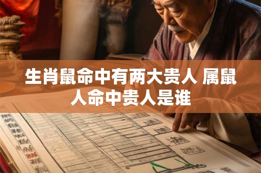生肖鼠命中有两大贵人 属鼠人命中贵人是谁