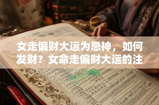 女走偏财大运为忌神,如何发财?女命走偏财大运的注意事项 女走偏财大运为忌神,如何发财?女命走偏财大运的注意事项