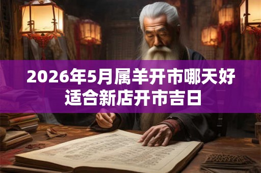 2026年5月属羊开市哪天好 适合新店开市吉日