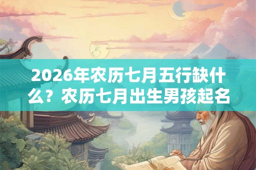 2026年农历七月五行缺什么？农历七月出生男孩起名