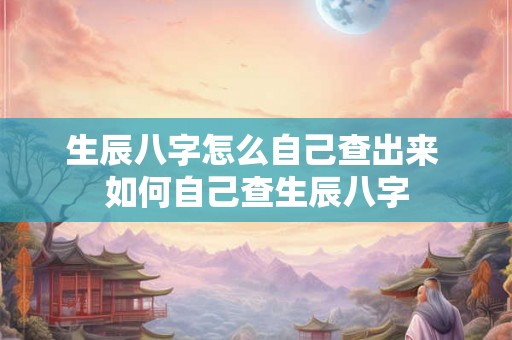 生辰八字怎么自己查出来 如何自己查生辰八字