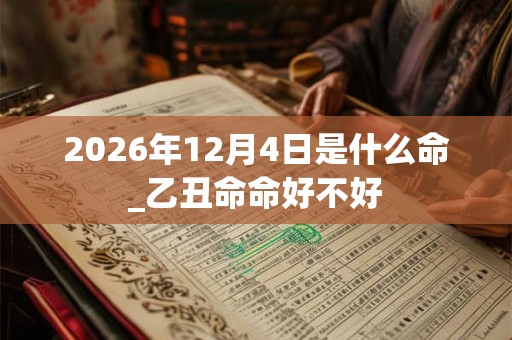 2026年12月4日是什么命_乙丑命命好不好