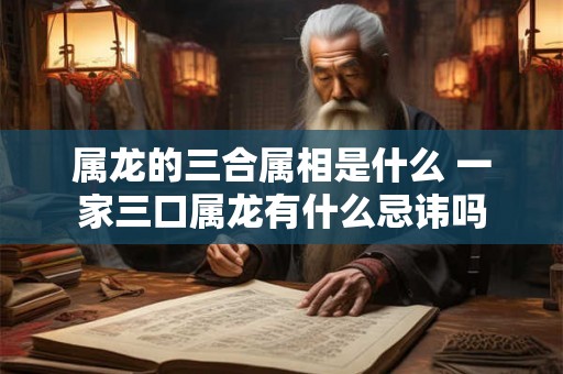 属龙的三合属相是什么 一家三口属龙有什么忌讳吗