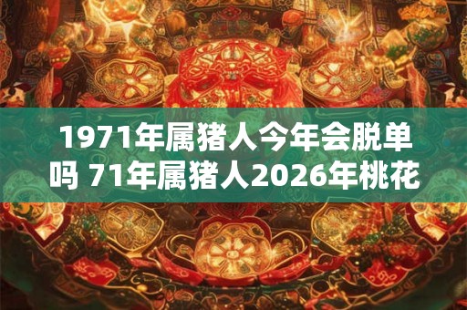 1971年属猪人今年会脱单吗 71年属猪人2026年桃花运